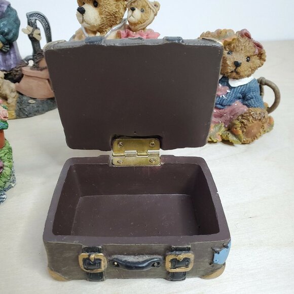 Teddies Teddy Bear Figurine Collection Lot of 11 Assorted Bears Situations - Picture 3 of 12